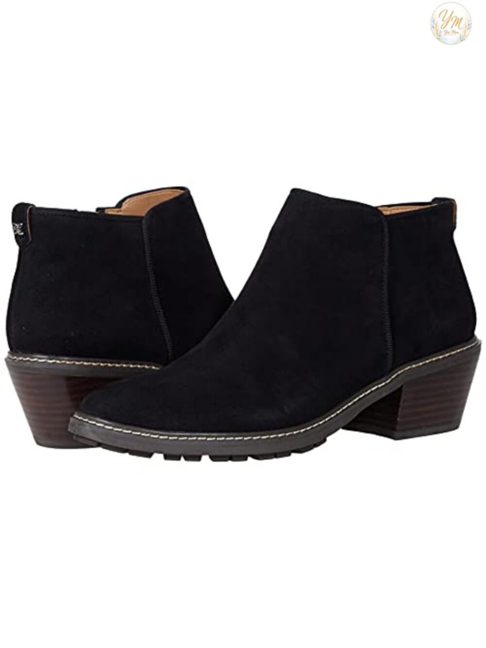 Waterproof Suede Ankle Bootie with Zipper Closure